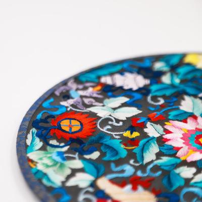 China China Hot Sale Professional Gift Chinese Hand Fan With Embroidery On Hand Double Side for sale