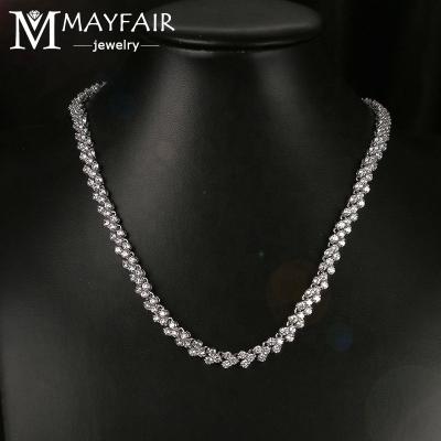 China Mayfair Fashion D.C.A. Zircon Zircon Brass Necklace Chokers TRENDY Clavicle Chain Bling Necklace For Women Bridal Wedding Party Jewelry for sale