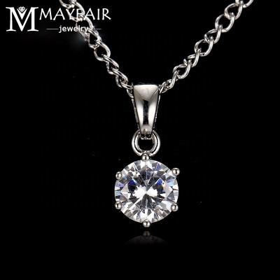 China Mayfair Zirconia Crystal Wedding CZ D.C.A. Round Sparkle Zircon Necklaces Trendy Chain Pendant Jewelry Necklaces For Women for sale