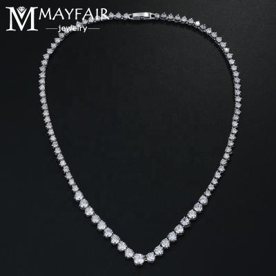 China Mayfair Fashion D.C.A. Zircon Tennis Choker Necklace Women Bling Bling CZ Crystal Clavicle Chain Necklaces Wedding Party Jewelry for sale