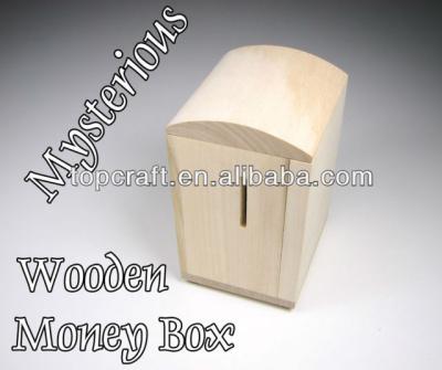 China Recyclable mystery wooden piggy bank - decorate it, handmade, decoupage, 12x8x7 for sale