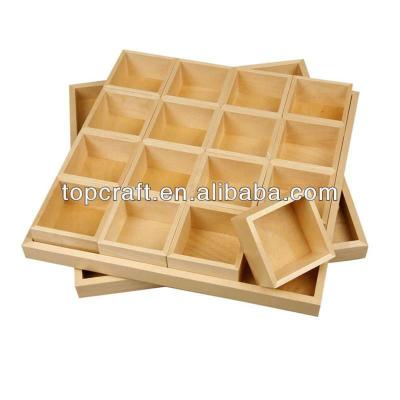 China Recyclable Wooden Storage Box Removable Lid 30cm Compartments Decorate / Paint Wood Craft NEW for sale