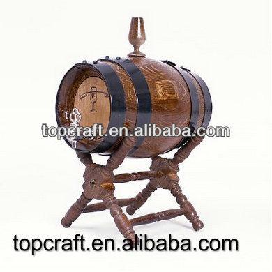 China Beer 2 liters oak barrels for wine beer whiskey brandy for sale