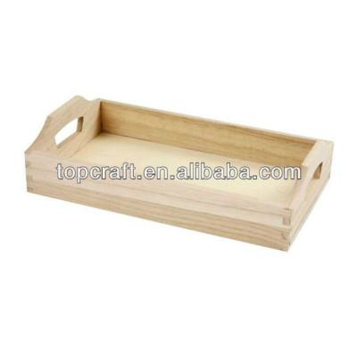 China Wooden Serving Breakfast Tray Handle Decorate /Personalise Art Craft Kitchen from Europe 30cm for sale