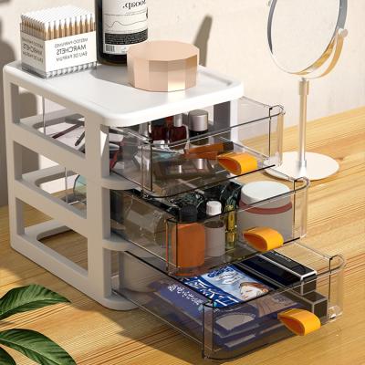 China Wholesale Casual Hot Multi-Layer Desktop Organizer Multi-Layer Jewelry Makeup Organizer Accessories Storage Storage Drawers Plastic Box for sale