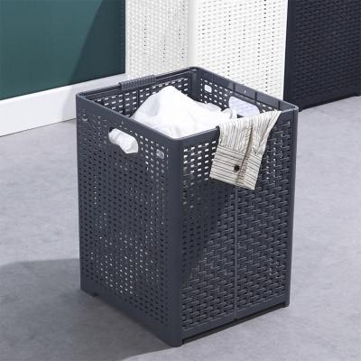 China Casual Suitable Plastic Waterproof Collapsible Laundry Basket Household Folding Storage Basker Clothes Sorter Dirty Laundry Basket for sale