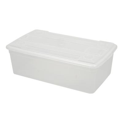 China Wholesale Customized Viable Small Clear Plastic Storage Box Rectangular Transparent PP Shoe Boxes Stackable On Sale for sale