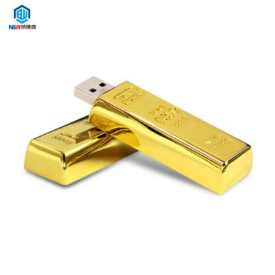 China Cheap Pendrive Flash Memory Metal Drives Metal Drives USB Stick Price Gold Bar Flash Drive 1TB 2TB Gold Bar Usb Drive for sale