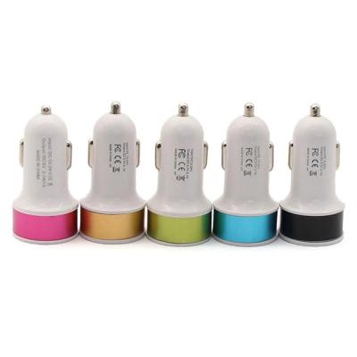 China High Speed ​​Universal 5V 2.1A 2 Left USB Car Charger Input 12V 24V Car Charger LED Dual USB Car Charger With LED for sale