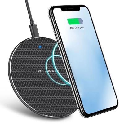 China Universal Cell Phone 10w Qi Wireless Charger With Led Light Power Adapter For Iphone Samsung Mobile Phone Charger for sale