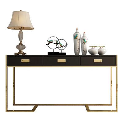 China Modern Modern Entryway Console TV Cabinet Console Table With Drawer Light Luxury Console Table With Mirror for sale