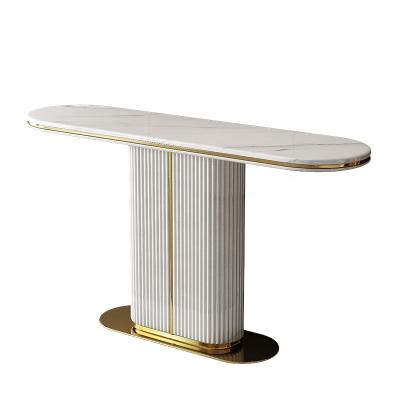 China Marble light luxury modern luxury living room apartments hotel style console table entryway table sidetable for sale