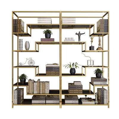 China Hotel Luxury Modern High Quality Desktop Family Shelf Custom Lightweight Stainless Steel Shelving Unit for sale