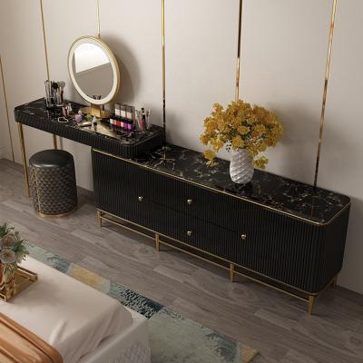 China Multi-functional luxury lightweight luxury with lockers hotel residence fashion modern dresser dressing table for sale