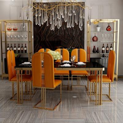 China Simple Design Modern Rectangular Tempered Glass Dining Table Simple Design Family Dining Table Modern Light Luxury Dining Room Furniture for sale