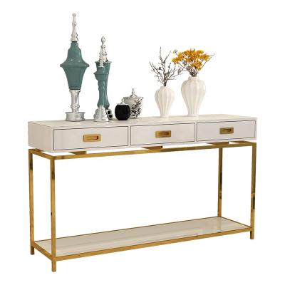 China Hotel style luxury modern luxury apartments living room furniture sidetable console table for sale