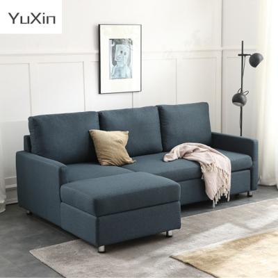 China Recliner (Size) Modern Living Room Sectional Sofa Cum Bed Transformer Metal Leather Sofa Bed Lazy View Adjustable for sale