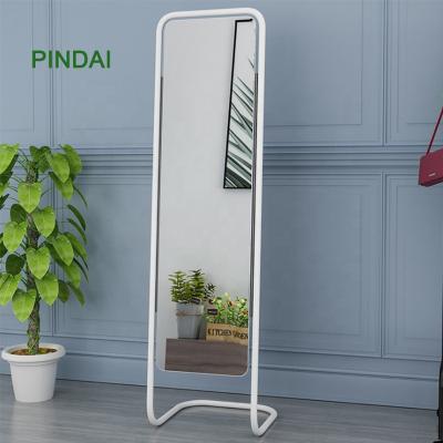 China Wholesale Multi-Functional Wall Mount Full Mirror Floor Dressing Large Metal Wrought Iron Mirror for sale