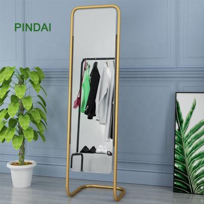 China Multifunctional Wrought Iron Frames Mirror Integral Floor Rack Dressing Mirror For Dressing for sale