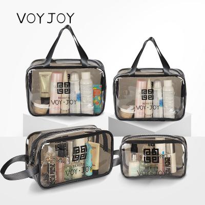 China Fashion Wholesale Fashion Outdoor Women Ladies Waterproof Tote Storage Jelly Clear Transparent PVC Pouch Travel Zipper Cosmetic Bag for sale