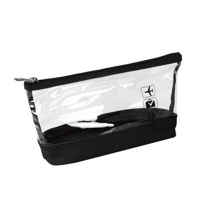 China Durable Hot Popular Clear PVC Transparent Travel Cosmetic Bag for sale