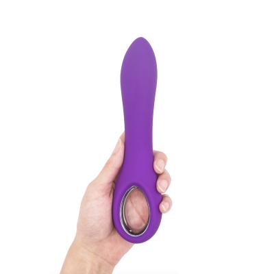 China 3 Hours Medical Grade Silicone G Spot Vibrating Massager Vaginal Vibrator With Halo Handle For Woman for sale