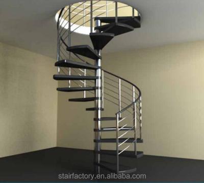 China Home Bedroom Indoor Spiral Staircase Small Easy To Install Used Indoor Spiral Staircase Steel-Wood Spiral Stairs TS-394 for sale