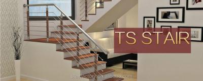 China Australian Home House indoorStainless Steel Railing Stairs Used Indoor Cement Based With Solid Wood Staircase TS-368 for sale