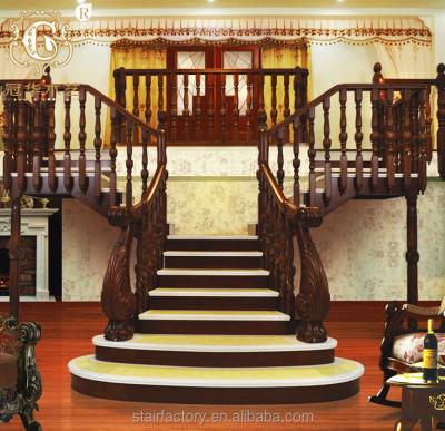 China Home Bedroom Staircase Staircase Solid Wood Railing Staircase Staircase Designs TS-202 for sale