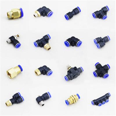 China Factory Quick Push Connector 1/2 To 3/4 Straight Air Union Plastic Pneumatic Fitting Quick Connector Tube VPV Hose for sale