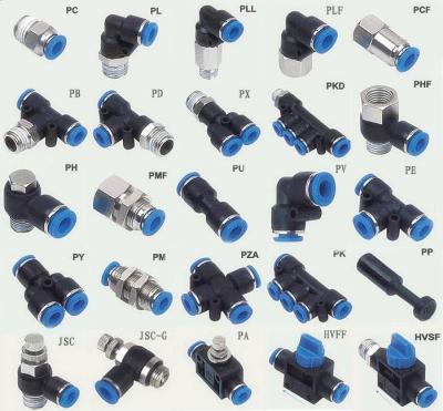 China Hotels 1/4 Bsp Pneumatic Cylinder Accessories Fittings One Touch Tube Air Connector for sale