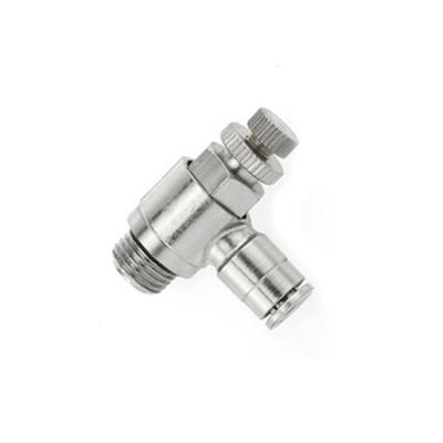 China Factory MSC Series Male Full Thread Cylinder Brass Nickel Plated Speed ​​Regulating Joint Connector Pneumatic Fit Flow Control Valve for sale