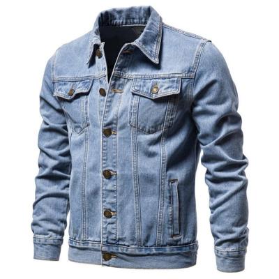 China 2022 New Spring Viable Light Blue Casual Jeans Coats Slim Fit Denim Jackets for sale