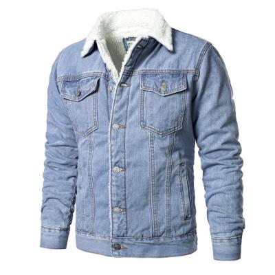 China Winter Regular High Quality Thicker Men Light Blue Casual Slim Fit Jackets for sale