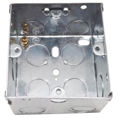 China Installing Wire And Cable British Standard 3x3 Galvanized Steel Metal Electrical Switch Box For Dubai for sale