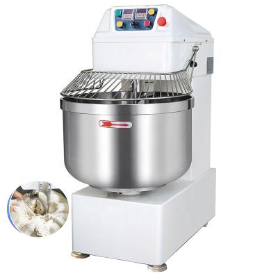 China Snack Factory Bakery Spiral Double Dough Mixer Baguette Bread Mixer for sale