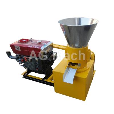 China Hot Sale Factory Wholesale Price Sawdust Diesel Small Die Wood Pellet Mill Flat Die Wood Pellet Machine for sale