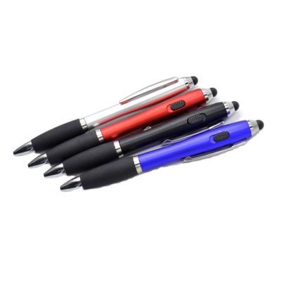 China New Promotional Plastic Laser Pen Twist Logo Led Light Personalized Pens for sale