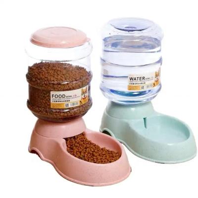 China Sustainable Pet 3.8L Large Dog Water Fountain Drinking Feeder Dispenser Food Bowl Plastic Automatic Feeders for Cats and Dogs for sale