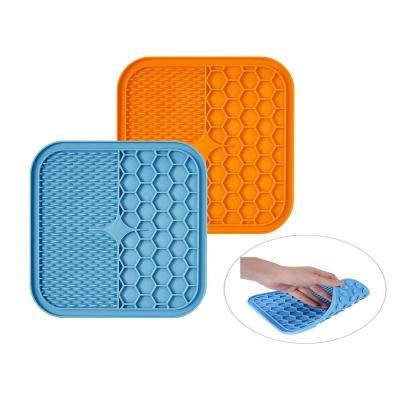 China Sustainable Silicone Lick Mats Dog Lick Mat Cat Dog Slow Feeder Puzzle Feeder for sale