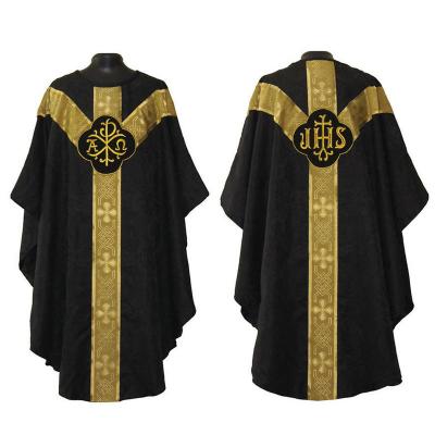 China Church Wear Gabardine Fiddleback Chasuble Priest Fiddleback Chasuble for sale