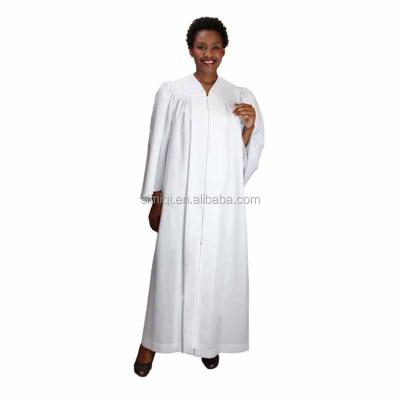 China Plain Modern Religious Hopeful Pure Cotton Church Baptismal Long Robe for sale