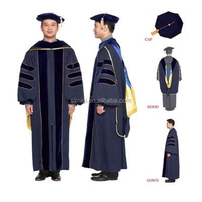 China School Graduation Doctoral Gown With Hat Phd Gown Academic Dress for sale