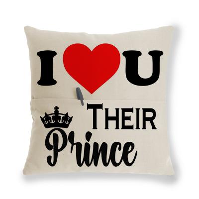 China Fashion Anti-Static Luxury Design Custom Letter Love Printed Pillow for sale