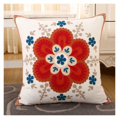 China Cushion Cover Hand Embroidery Design Custom 45cmX45cm Cushion Cover Machine Embroidery Design for sale