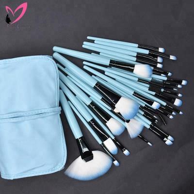 China Angular Blush Walmart 32pcs Most Popular Makeup Brushes Artist School Learner Cosmetic Blue Brush Set For Beginner for sale