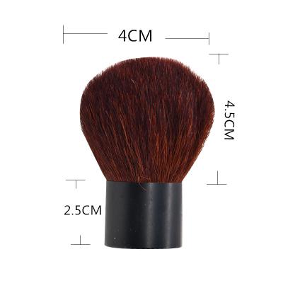 China Angular Blush Professional Full Coverage Nude Mineral Goat Hair Kabuki Makeup Brush For Blush Eye Shadow Eyebrows for sale