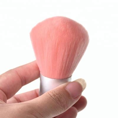 China Angular Blush Studio Dome Kabuki Face Blender Brush Pink Cosmetic Makeup Brush for sale