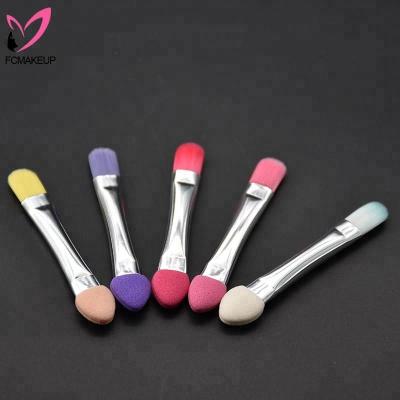 China Two Way Double Ends For Eye Makeup Wholesale Synthetic Hair Eyeshadow Makeup Brush Sponge Tip Applicator Two Ways for sale