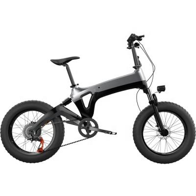 China Fat Tire 20 Magnesium Alloy Bicycle Magmesium Fram Fat Tire High Quality Electric Folding Electric Bicycle Foldable Ebike With Full Suspension for sale